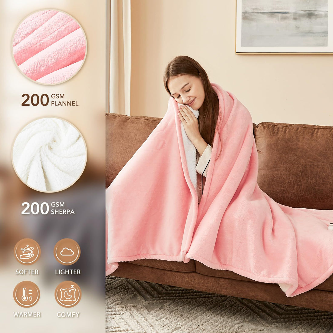 Homemate Heated Throw – 50"x60"