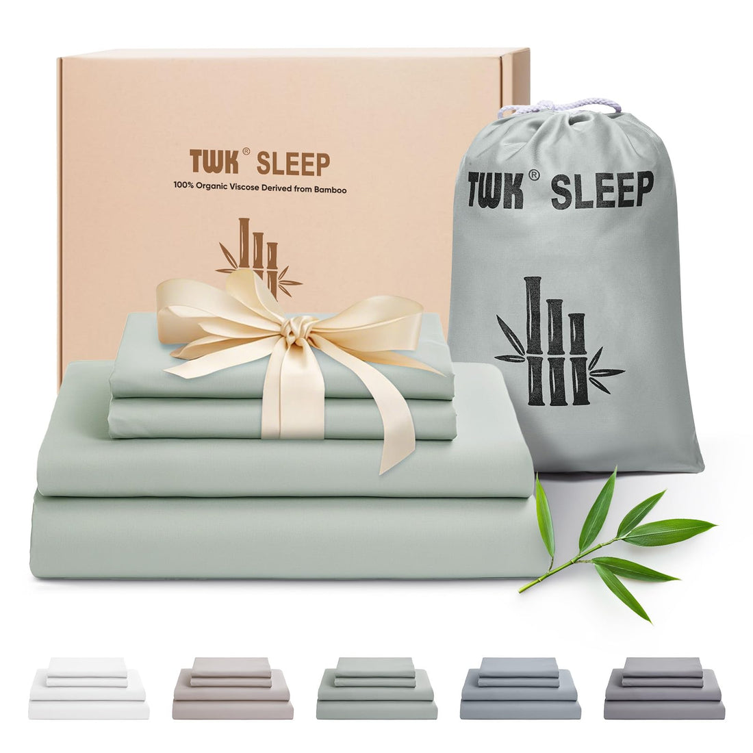 Luxury Bamboo Sheet Set – Cal King, Gray