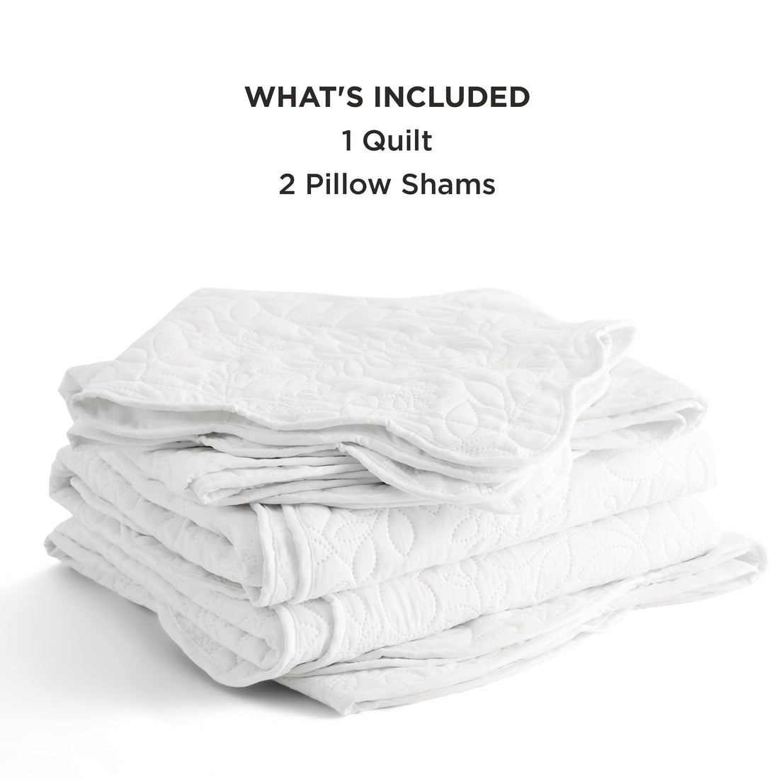 Bedsure Queen Quilt Set – White