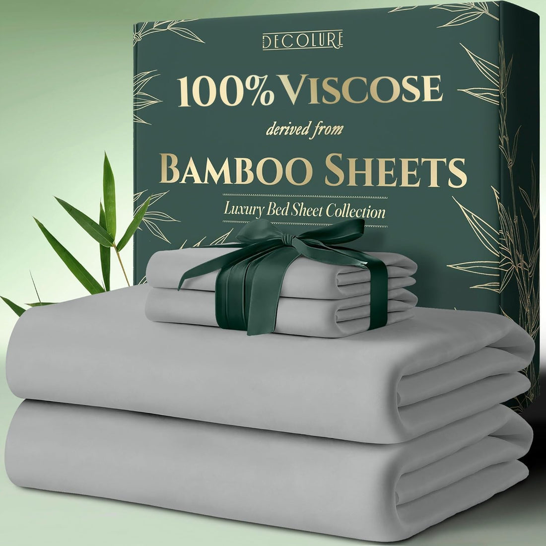 DECOLURE Bamboo Sheet Set – King, Cooling Taupe