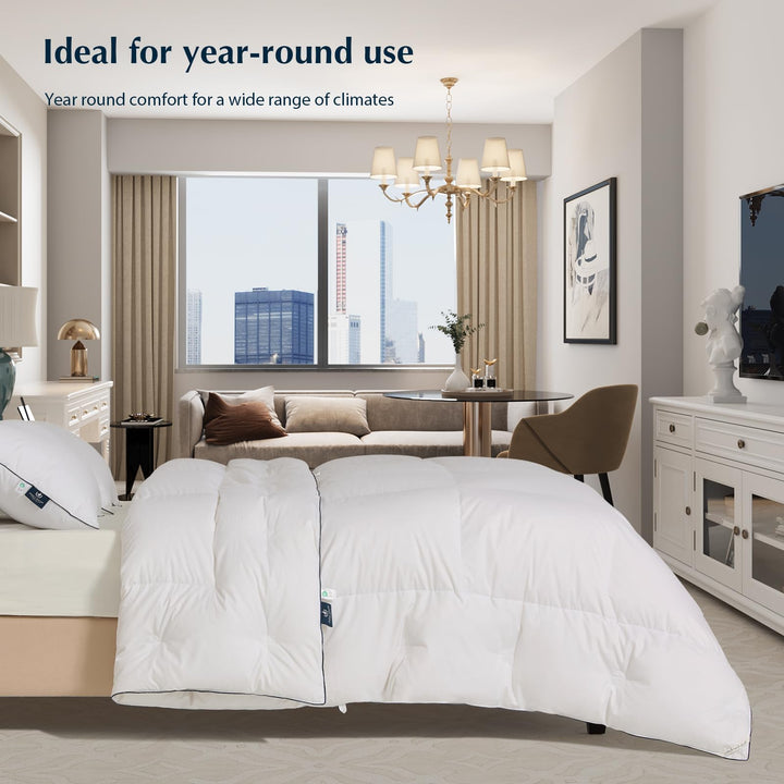 Pacific Coast King Down Comforter – White, All Season