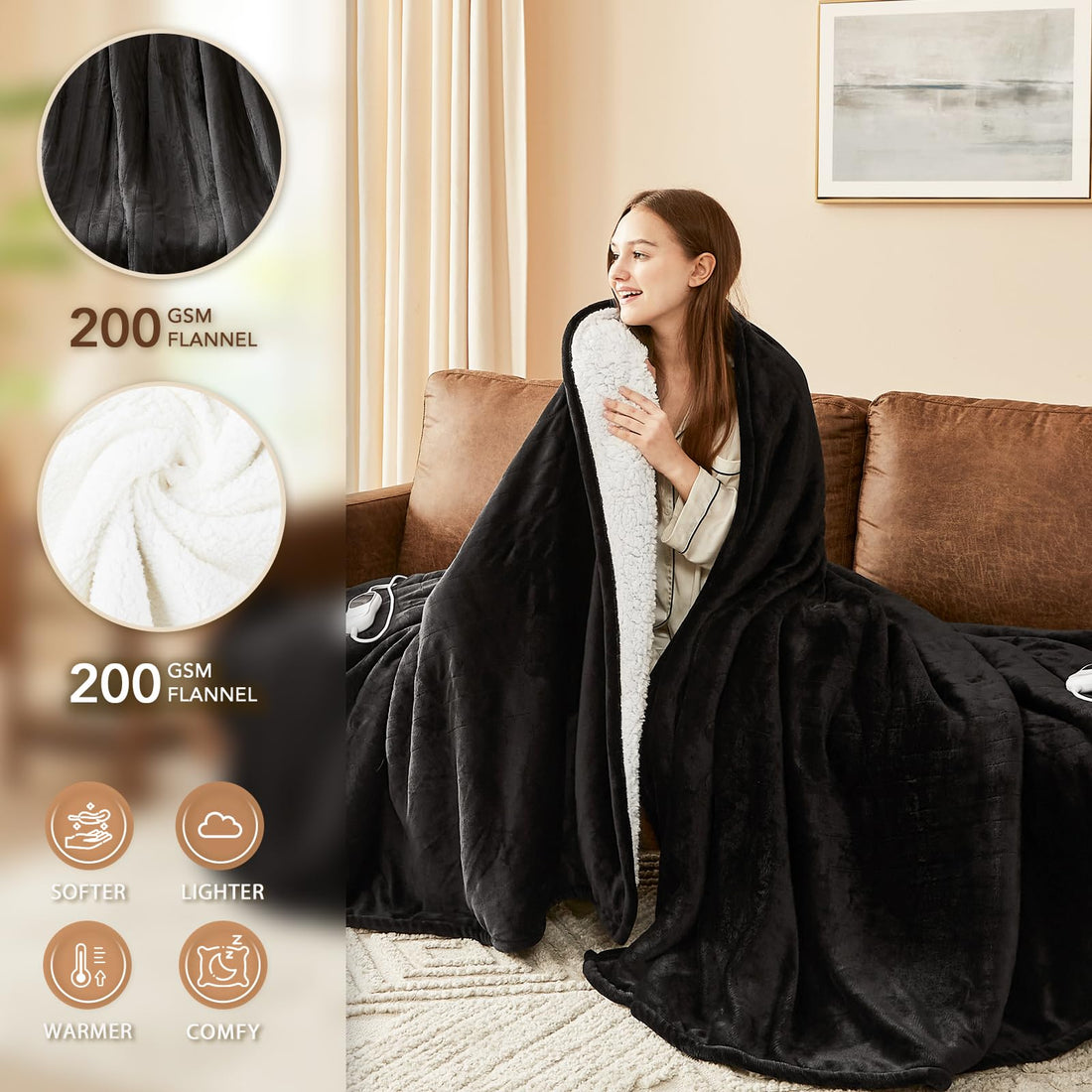 Homemate Twin Electric Blanket – Grey