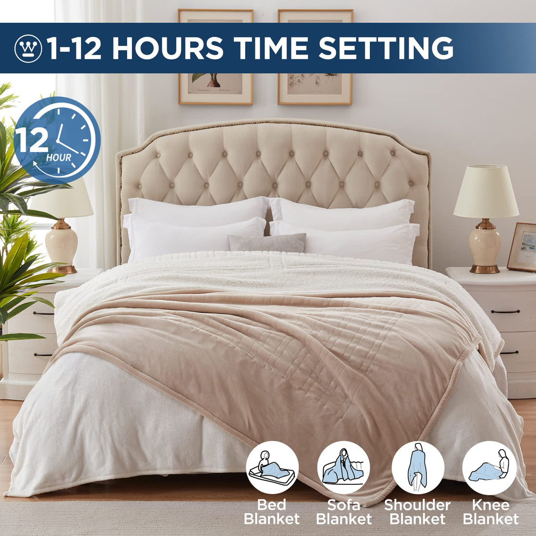 Westinghouse King Electric Blanket – Charcoal