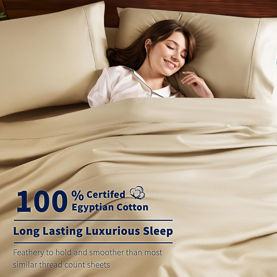 Shilucheng Egyptian Cotton Sheets – Queen