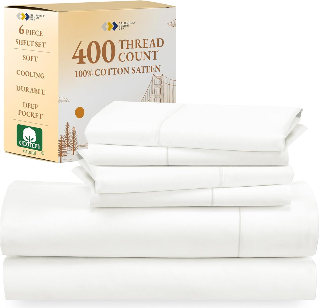 California Design Den Queen Sheets – 400 TC