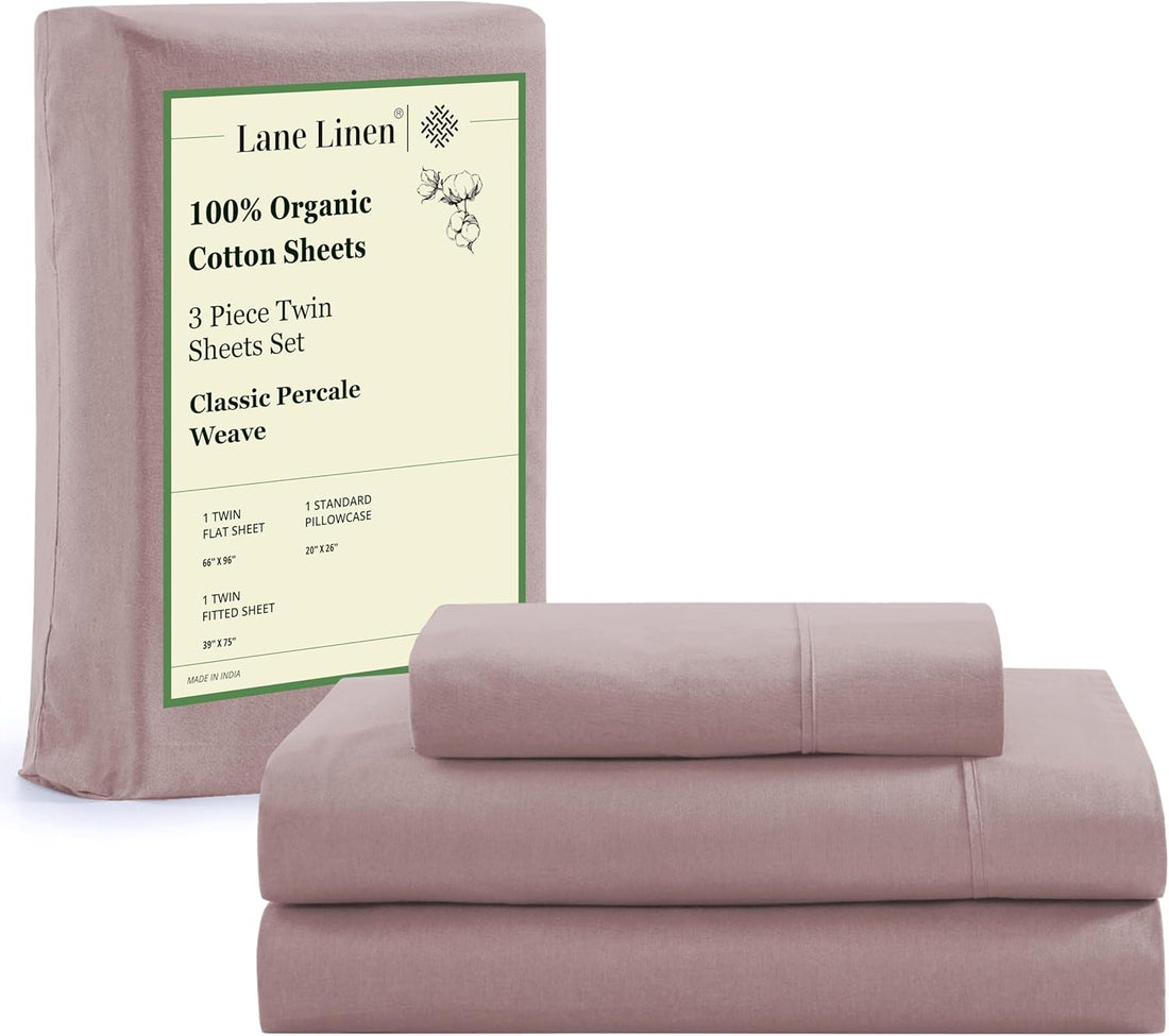 LANE LINEN Queen Organic Sheet Set – White