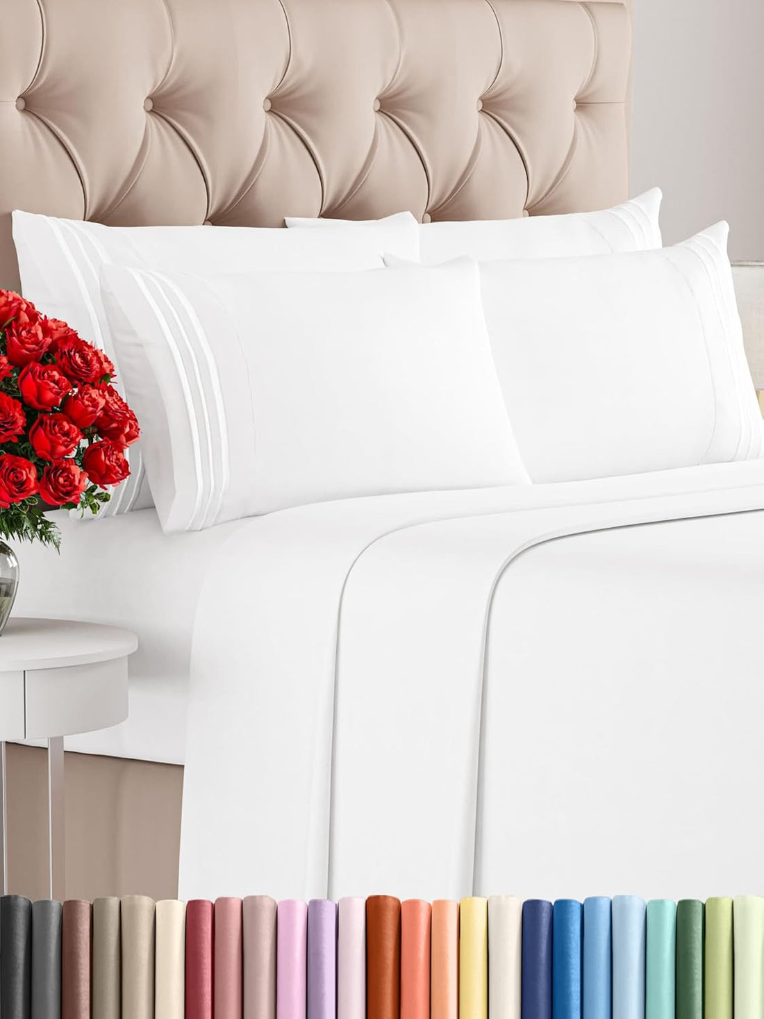 Queen 6PC Ultra Soft Sheet Set – White
