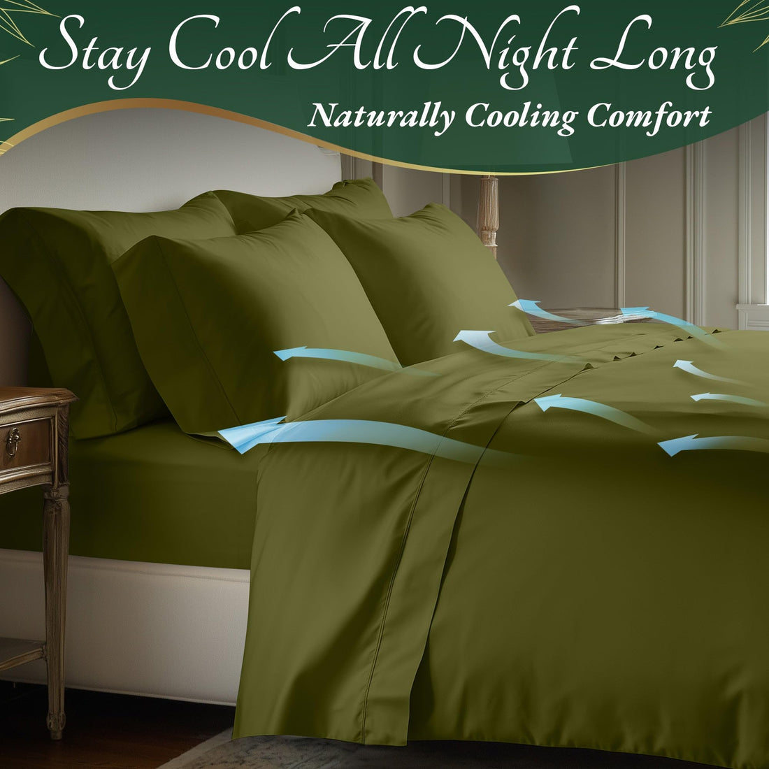 DECOLURE Bamboo Sheet Set – King, Cooling Taupe