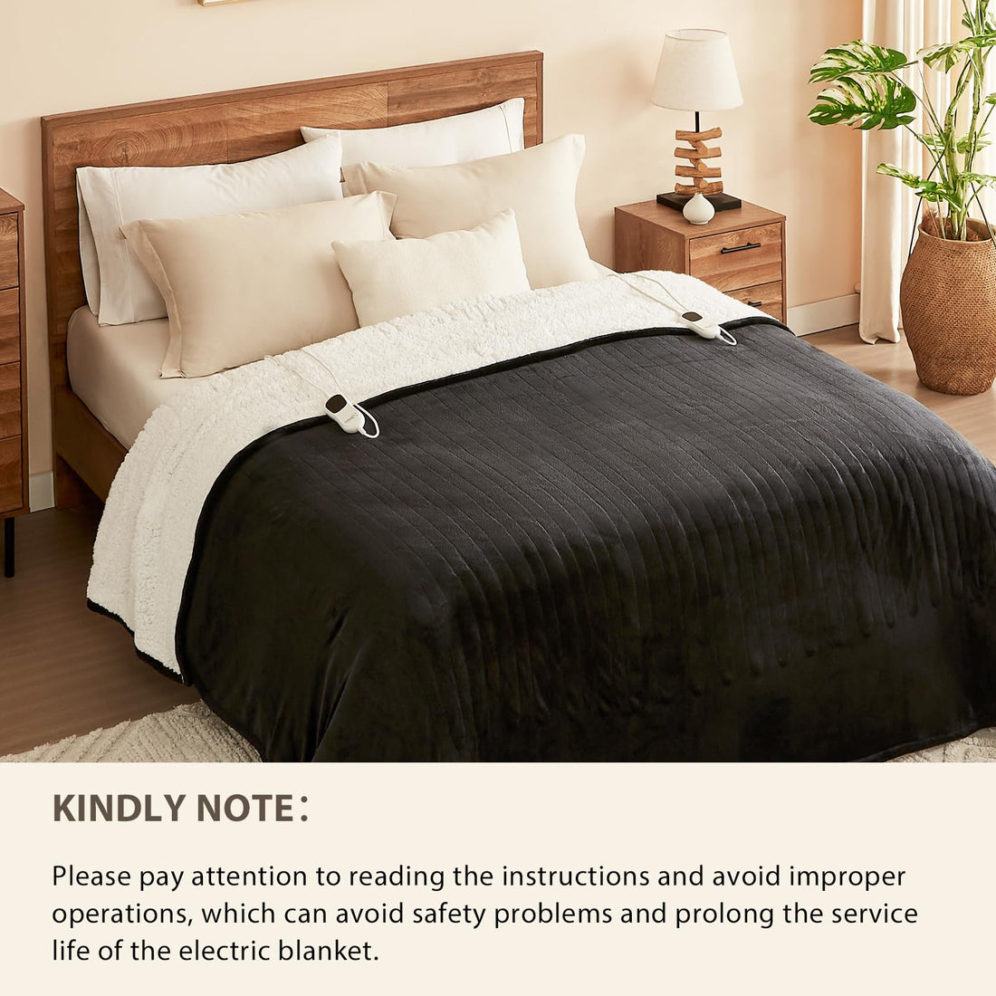 Homemate Twin Electric Blanket – Grey