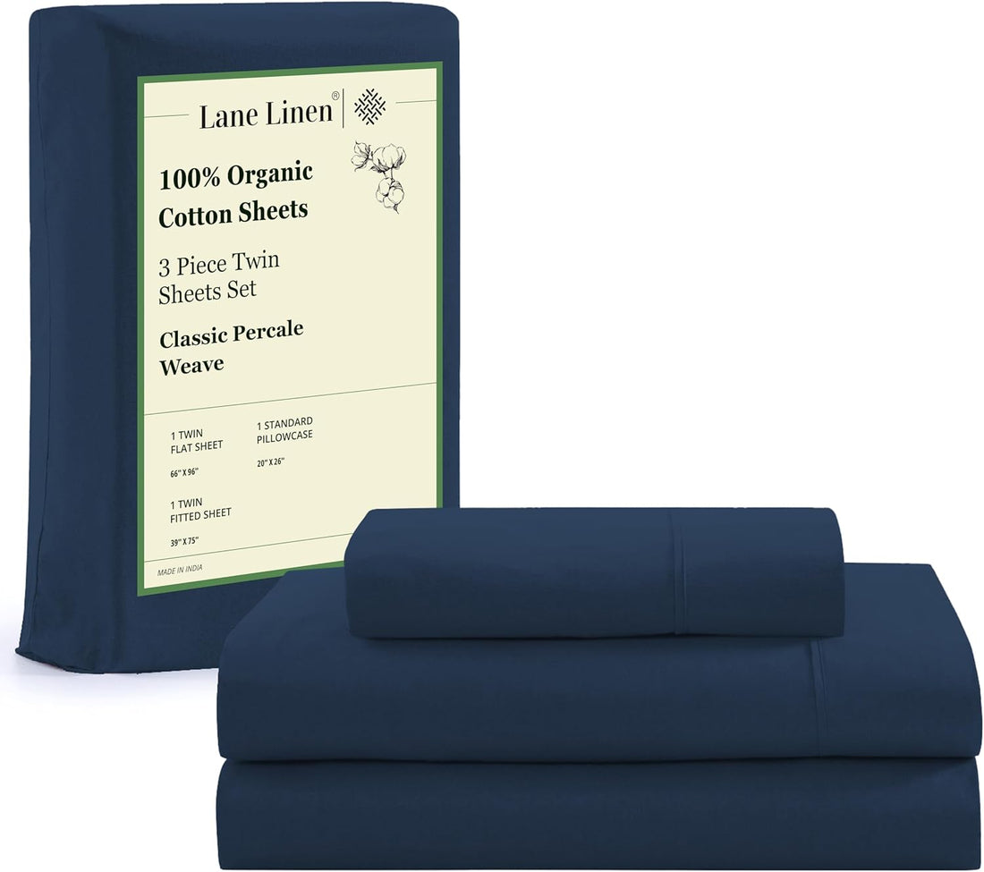 LANE LINEN Queen Organic Sheet Set – White