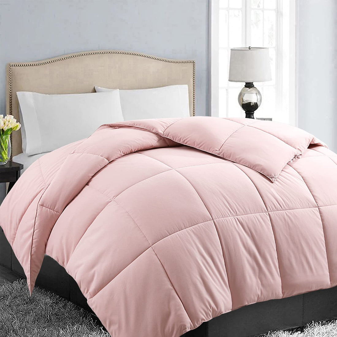 EASELAND Queen Comforter – White