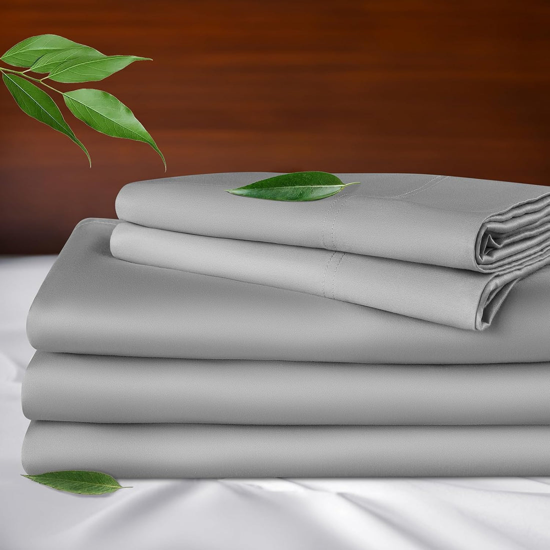 LBRO2M Tencel Cooling Sheet Set – King, Gray