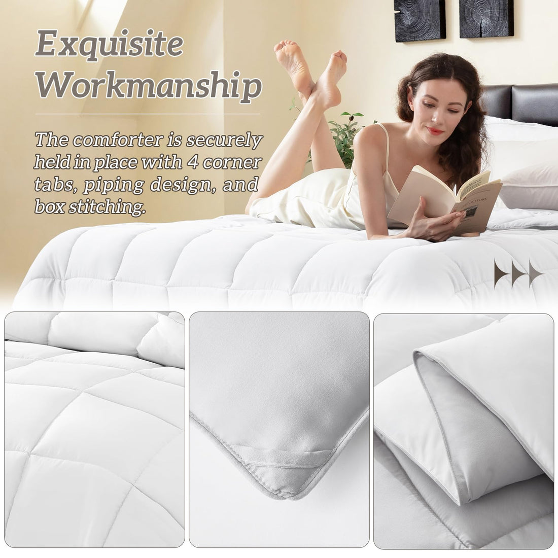 Homelike Moment Queen Comforter – Reversible Grey