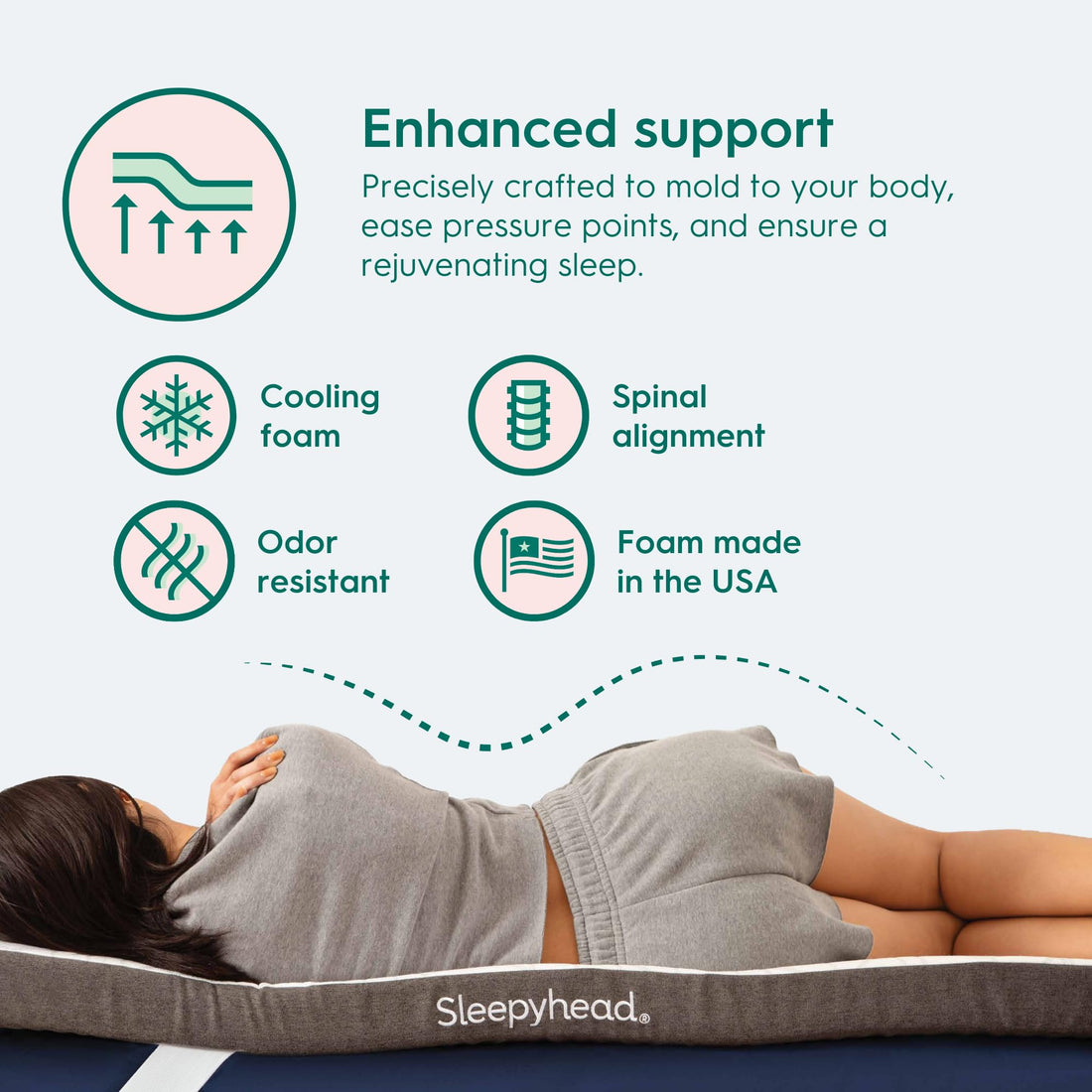 Sleepyhead 3" Memory Foam Topper – Full XL