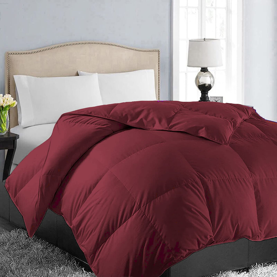 EASELAND Queen Comforter – White
