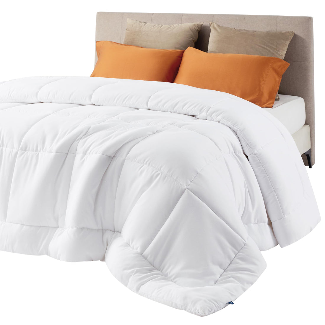 Bedsure Queen Comforter – White Down Alternative