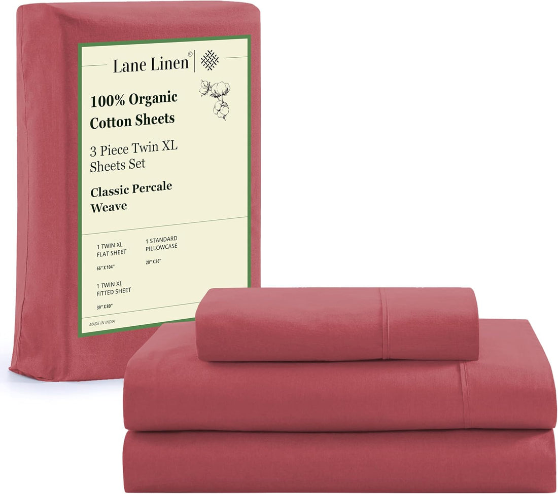 LANE LINEN Queen Organic Sheet Set – White