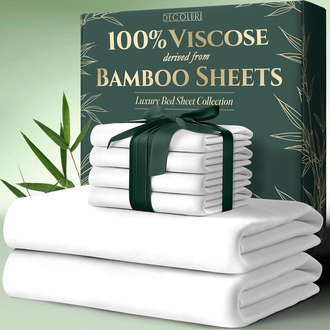 DECOLURE Bamboo Sheet Set – King, Cooling Taupe