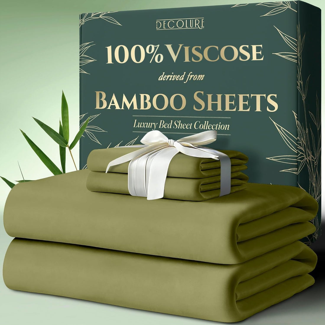 DECOLURE Bamboo Sheet Set – King, Cooling Taupe