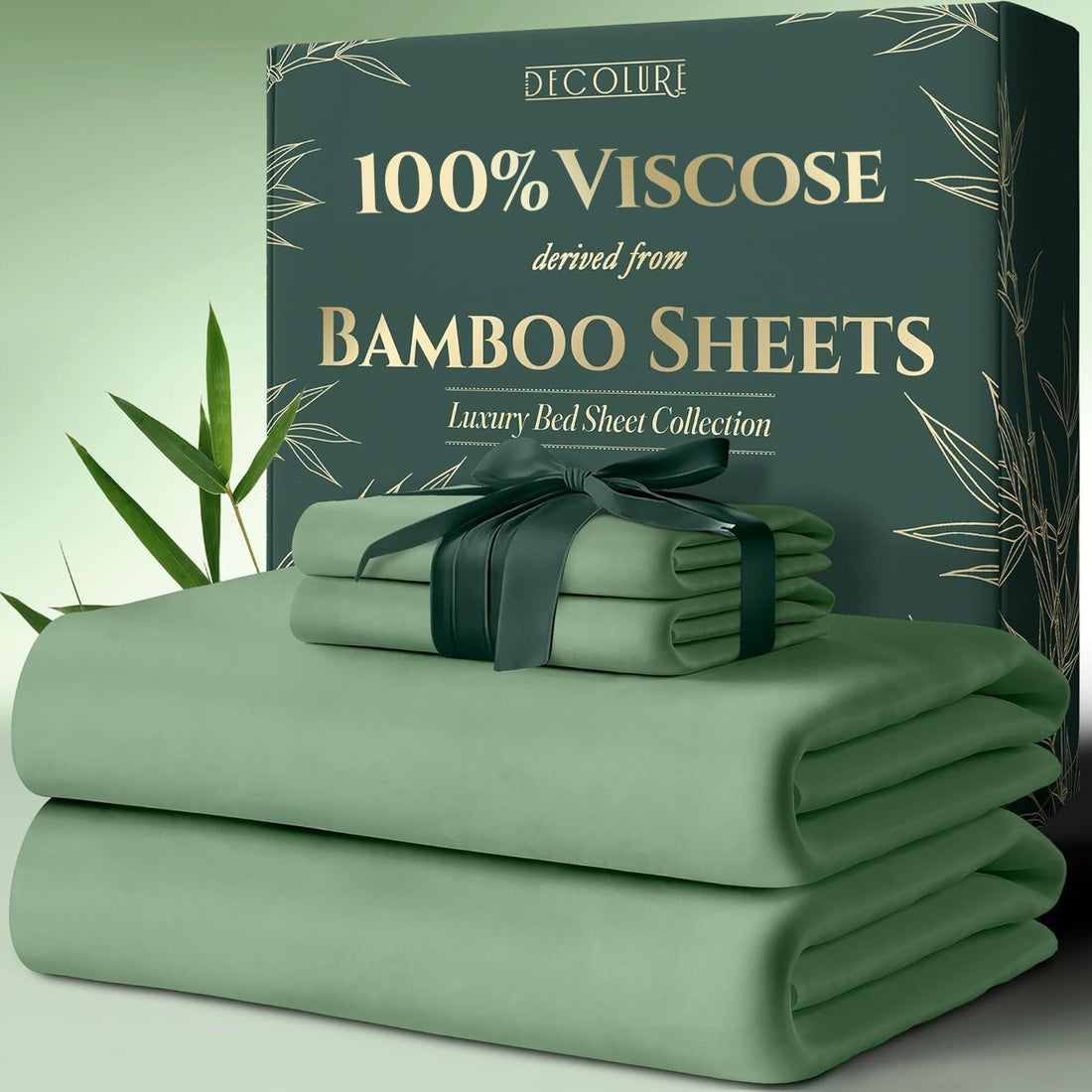 DECOLURE Bamboo Sheet Set – King, Cooling Taupe