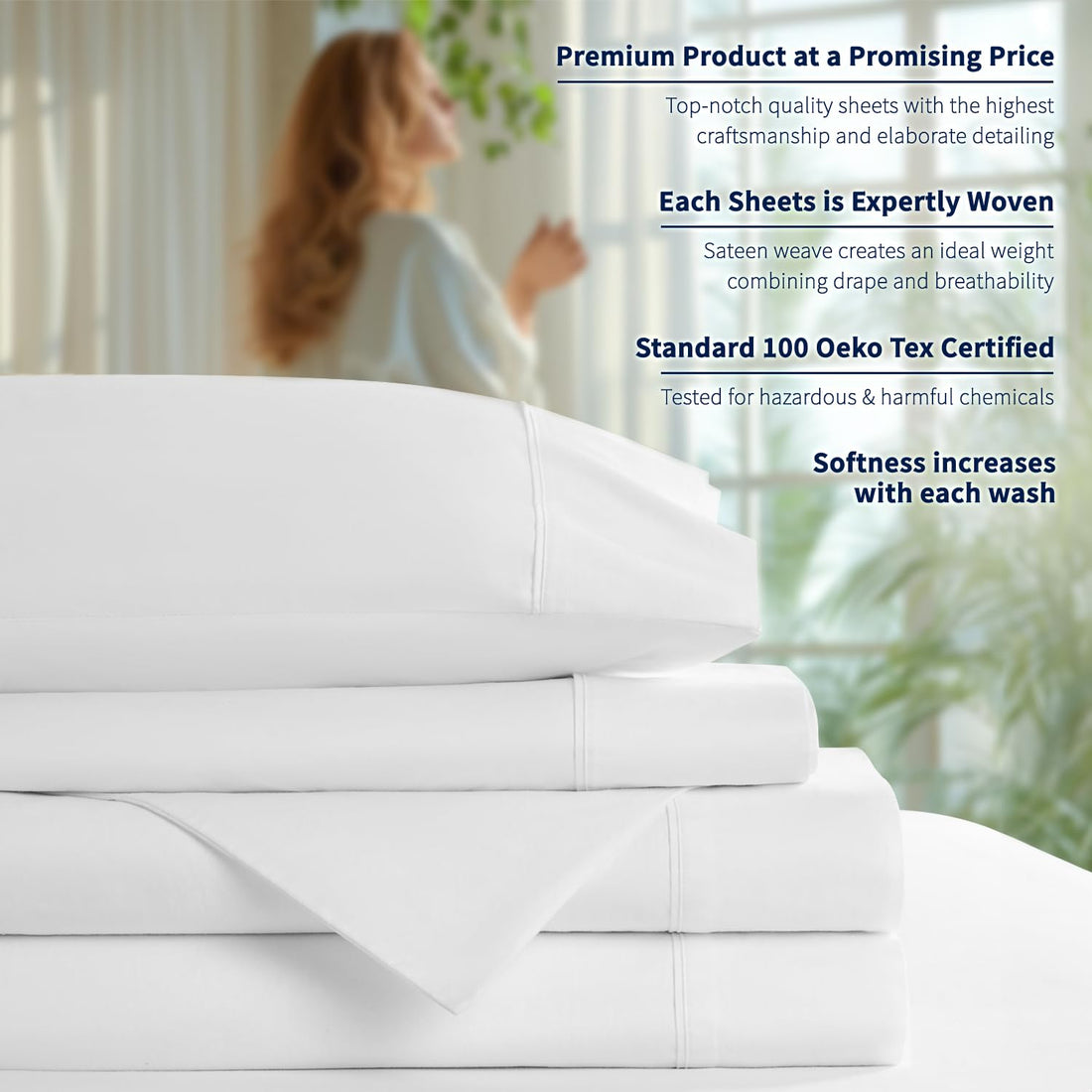 Shilucheng Egyptian Cotton Sheets – Queen