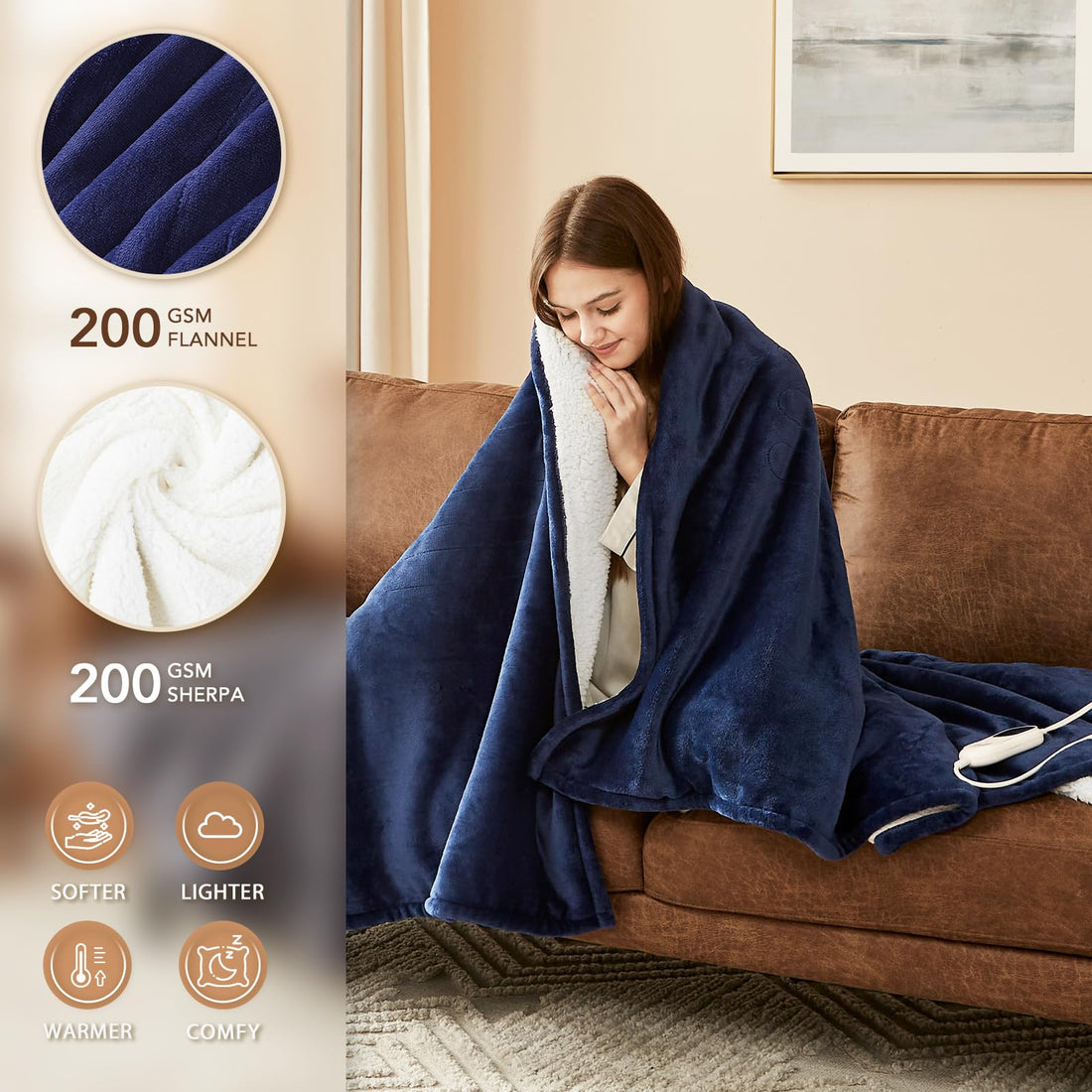 Homemate Heated Throw – 50"x60"