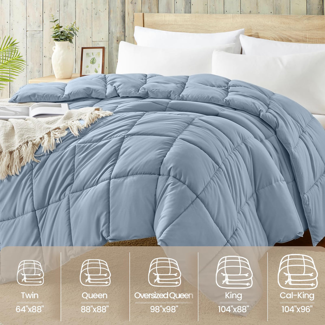 Homelike Moment Queen Comforter – Reversible Grey