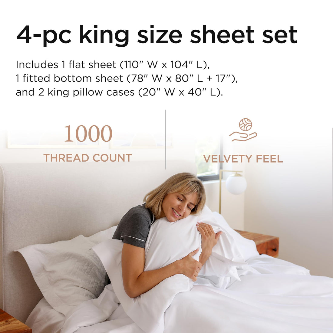 Threadmill Supima Cotton Sheet Set – King, White