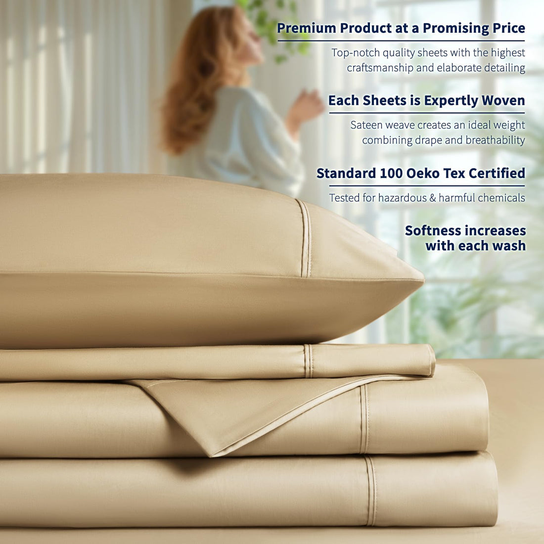 Shilucheng Egyptian Cotton Sheets – Queen