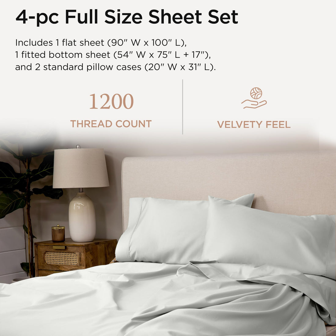 Threadmill Supima Cotton Sheet Set – Queen, White