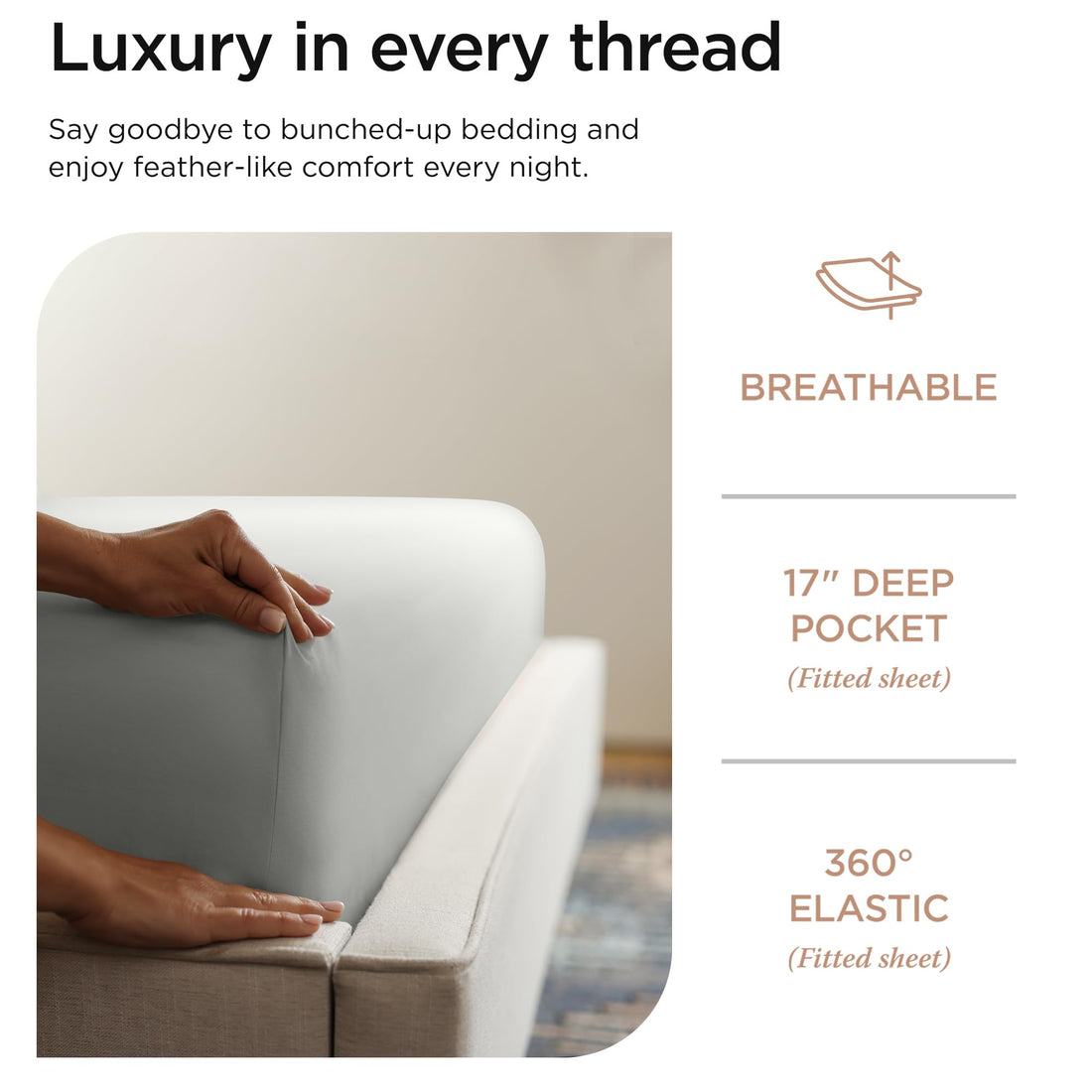 Threadmill Supima Cotton Sheet Set – Queen, White