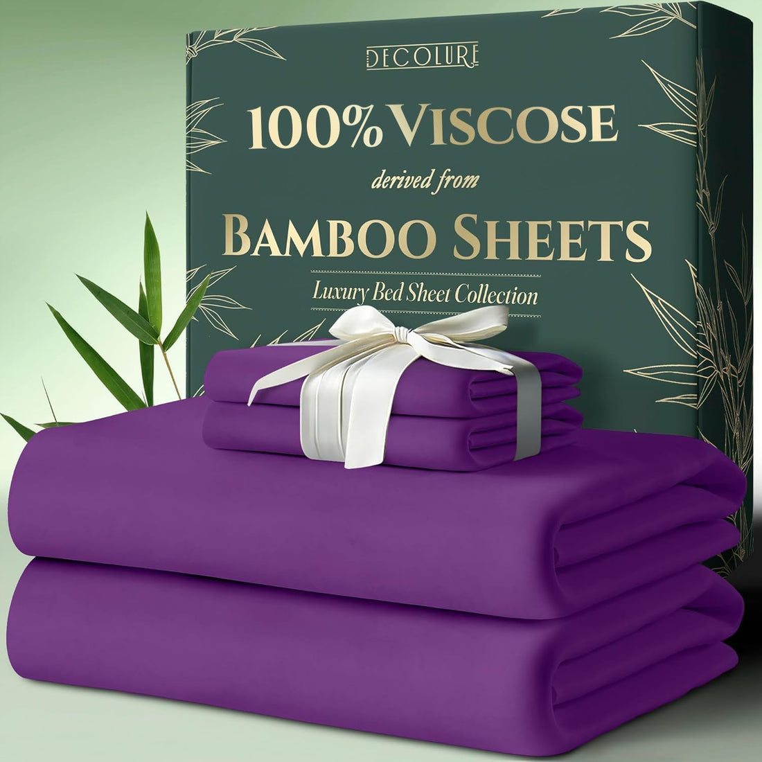 DECOLURE Bamboo Sheet Set – King, Cooling Taupe