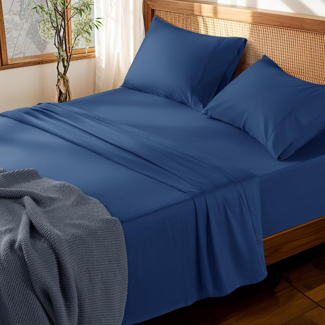 LBRO2M Egyptian Cotton Sheet Set – Queen, White