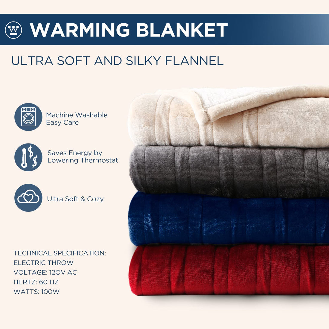 Westinghouse King Electric Blanket – Charcoal