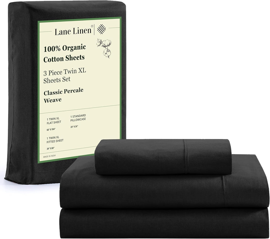 LANE LINEN Queen Organic Sheet Set – White