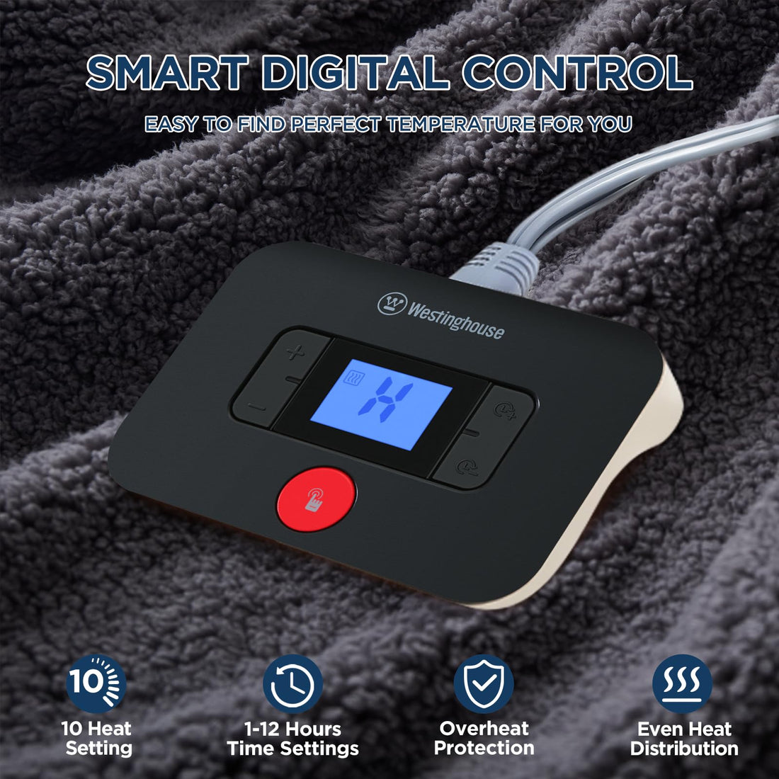Westinghouse King Electric Blanket – Dark Grey