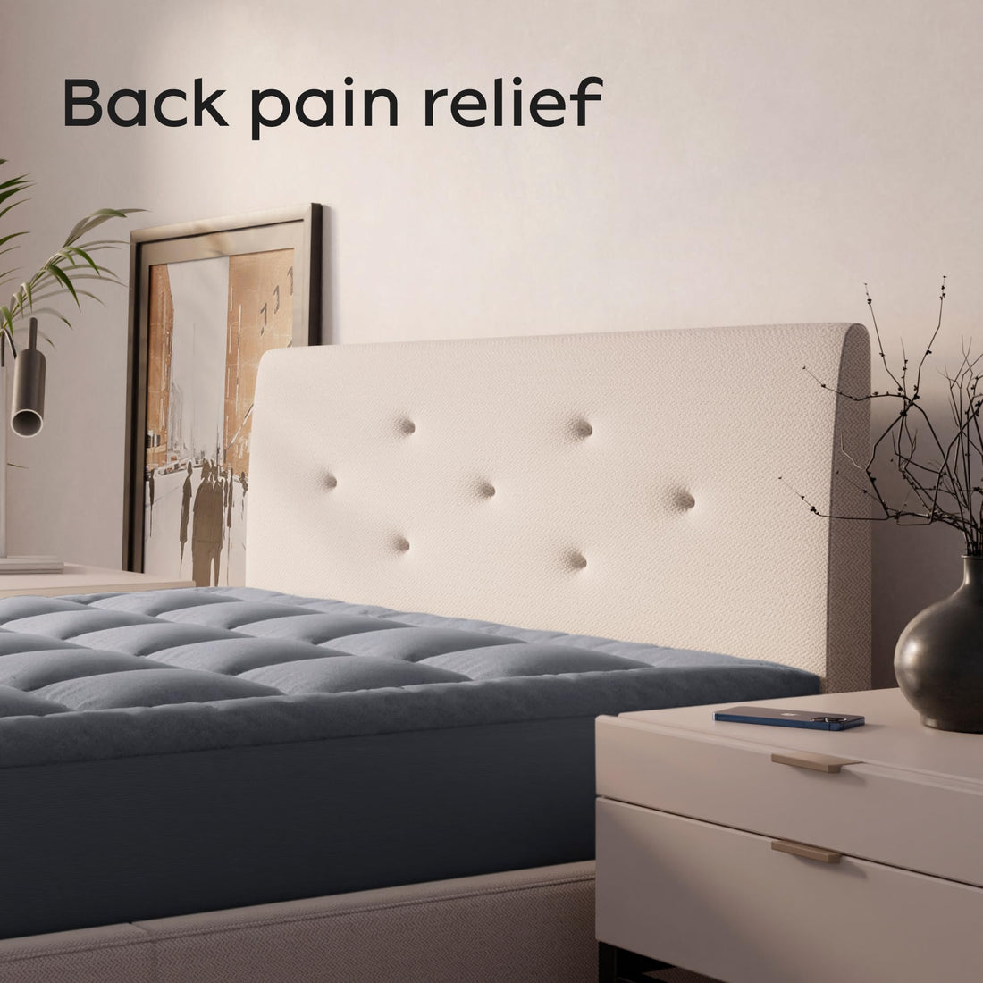 Ultra Soft Bamboo Mattress Topper – Queen, Green