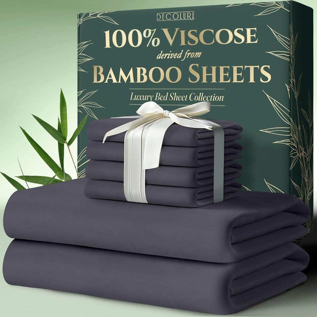 DECOLURE Bamboo Sheet Set – King, Cooling Taupe