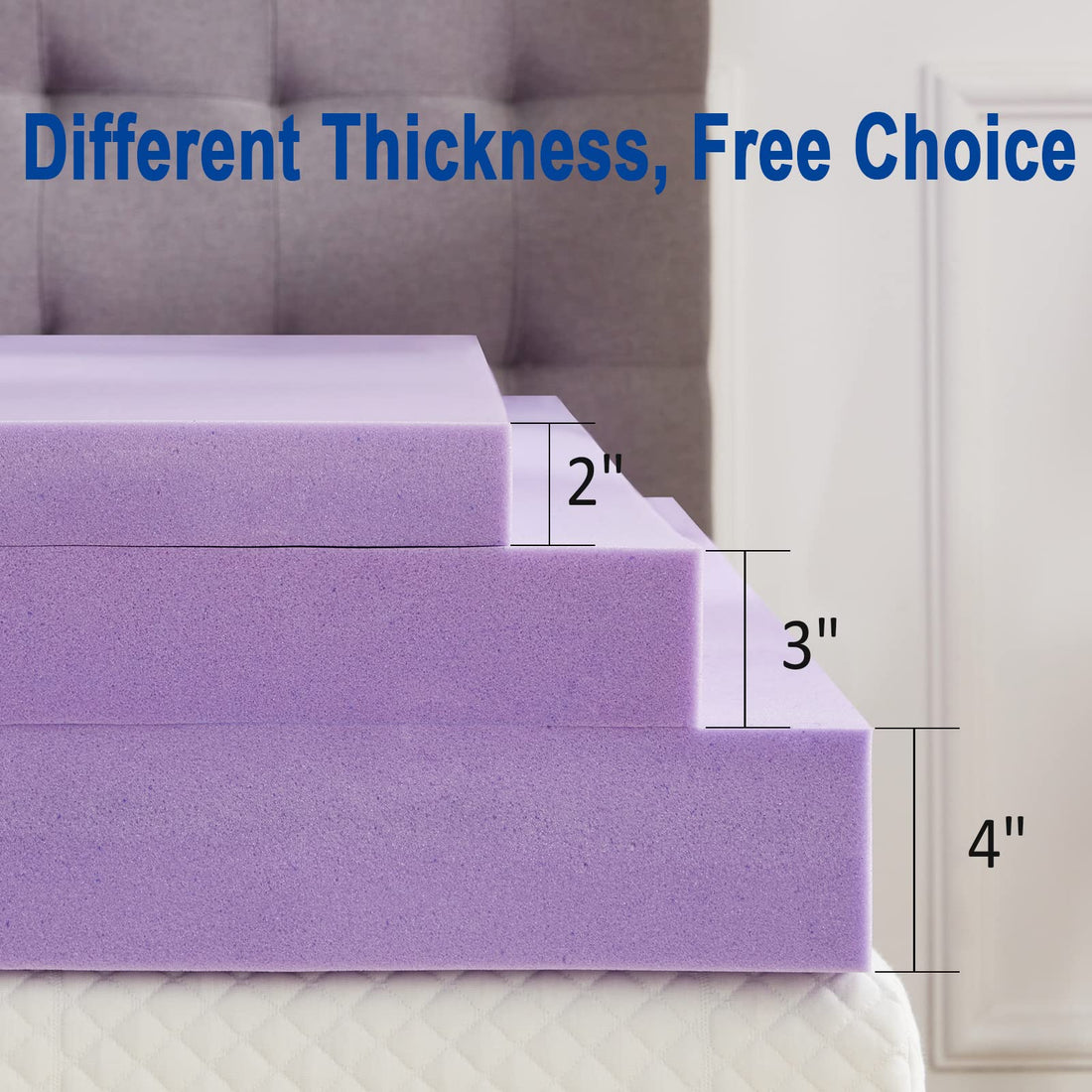 SINWEEK 2" Gel Memory Foam Topper – Twin