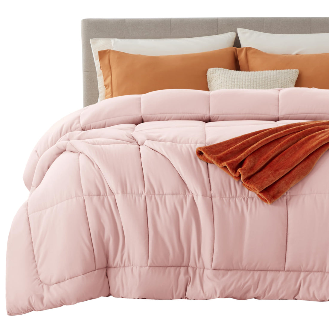 Bedsure Queen Comforter – White Down Alternative