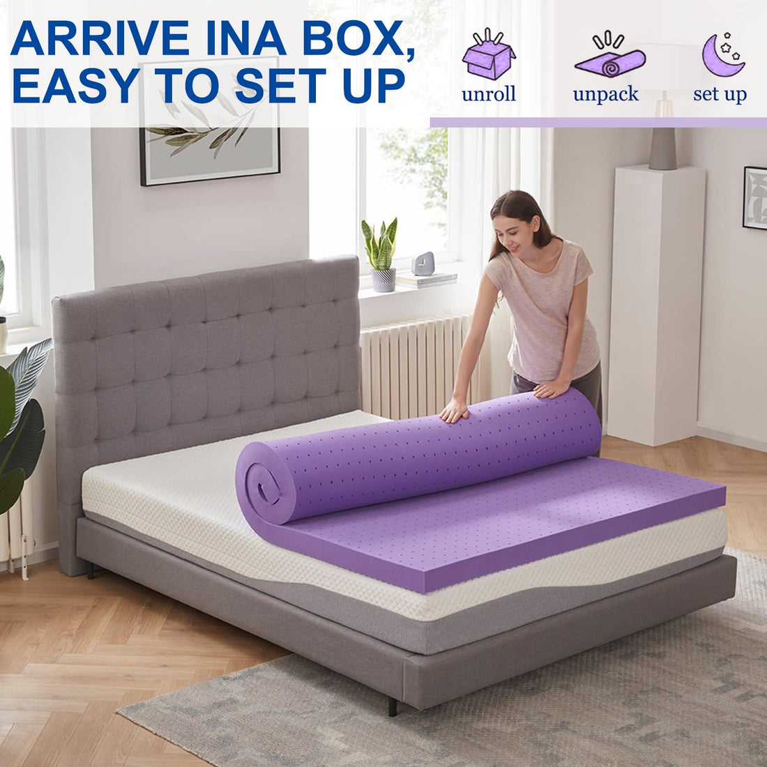 SINWEEK 2" Gel Memory Foam Topper – Twin