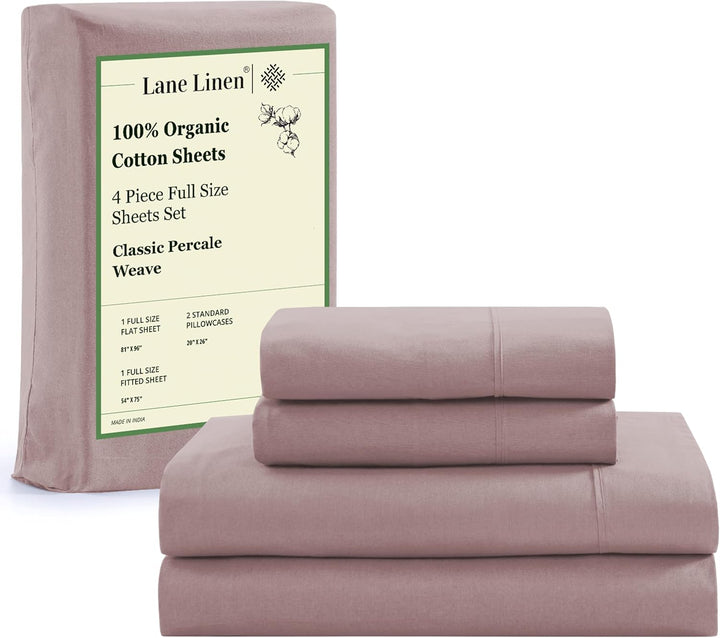 LANE LINEN Queen Organic Sheet Set – White