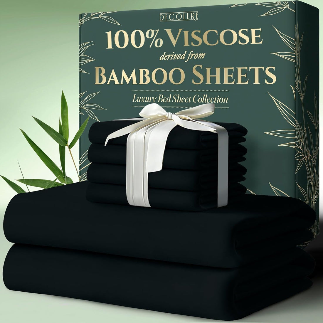 DECOLURE Bamboo Sheet Set – King, Cooling Taupe