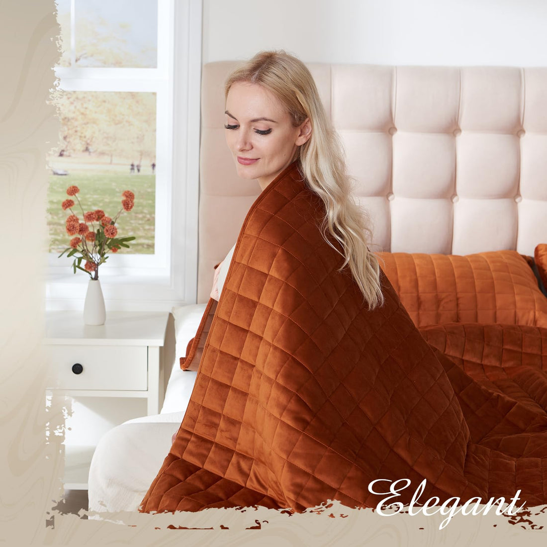 Velvet King Quilt Set – Cream