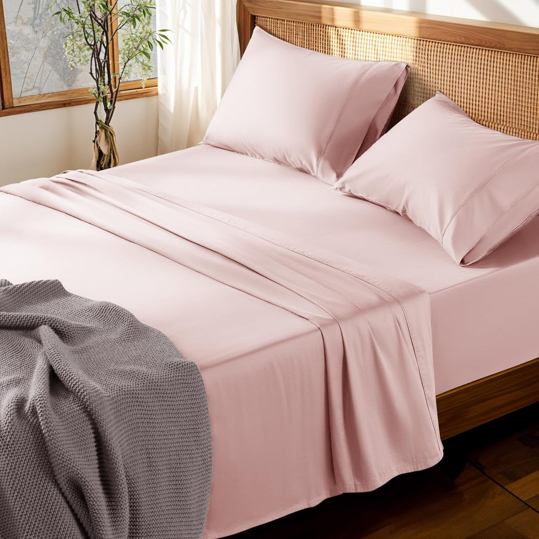LBRO2M Egyptian Cotton Sheet Set – Queen, White