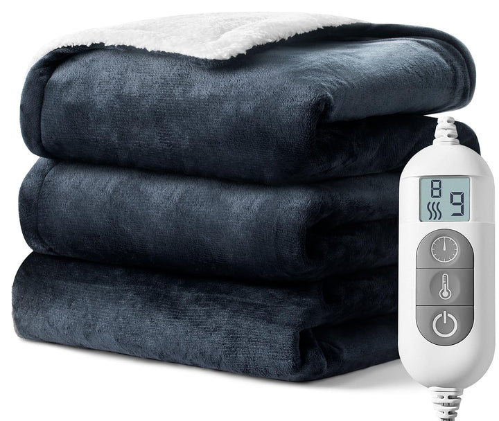 Electric Heated Throw – Flannel & Sherpa