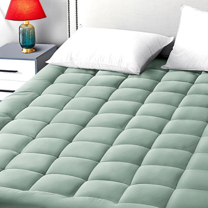 EASELAND Queen Mattress Pad – Pillow Top, White