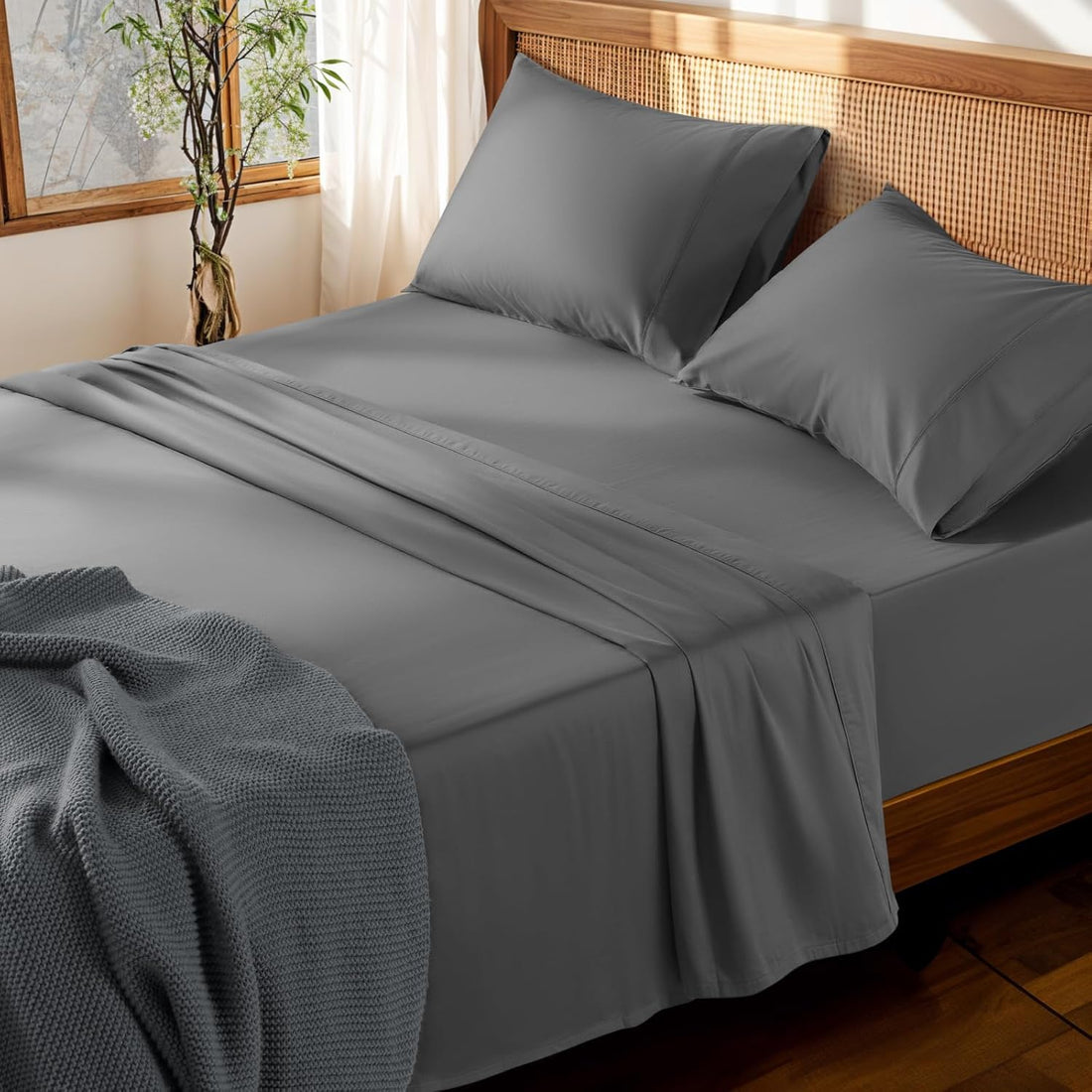 LBRO2M Egyptian Cotton Sheet Set – Queen, White