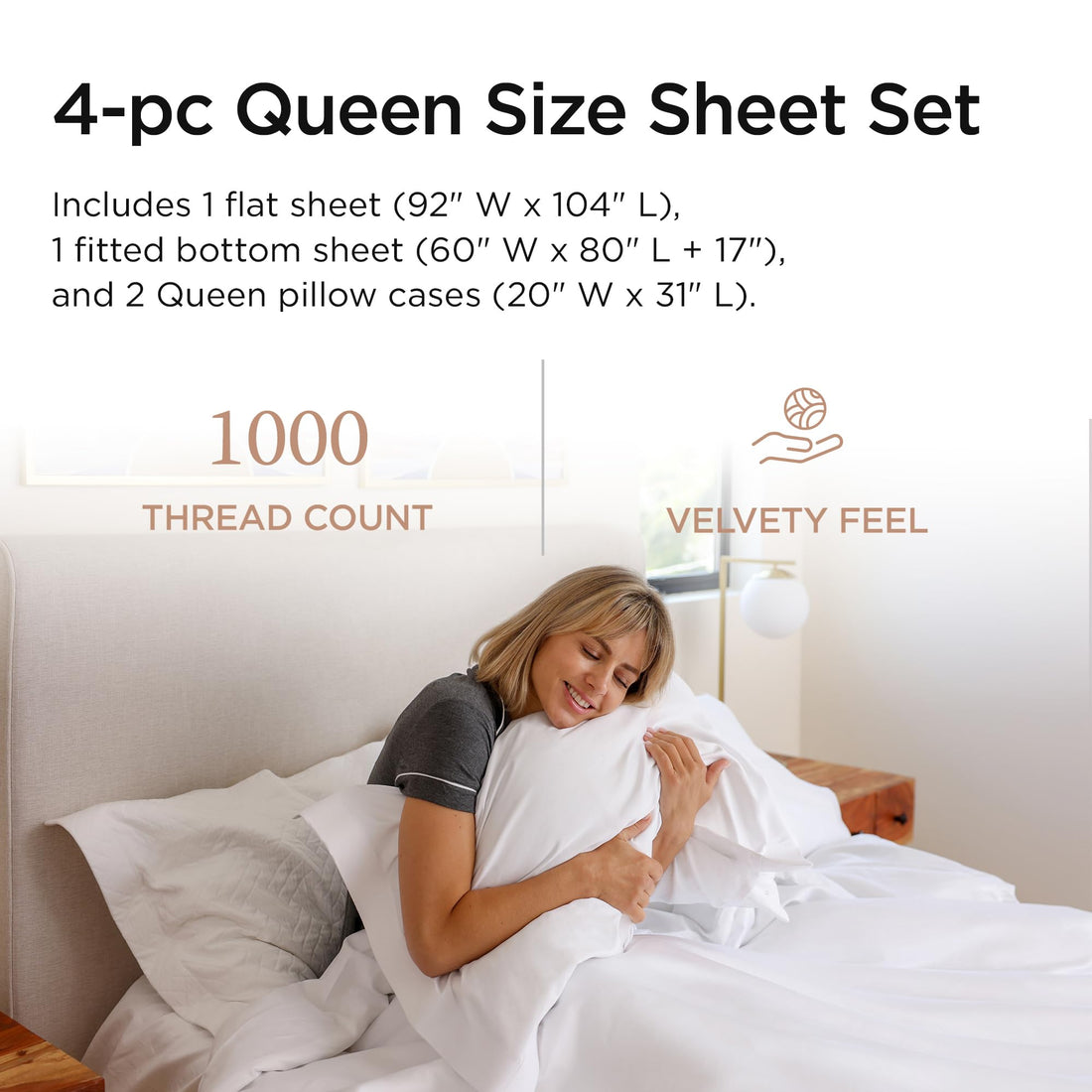 Threadmill Supima Cotton Sheet Set – King, White
