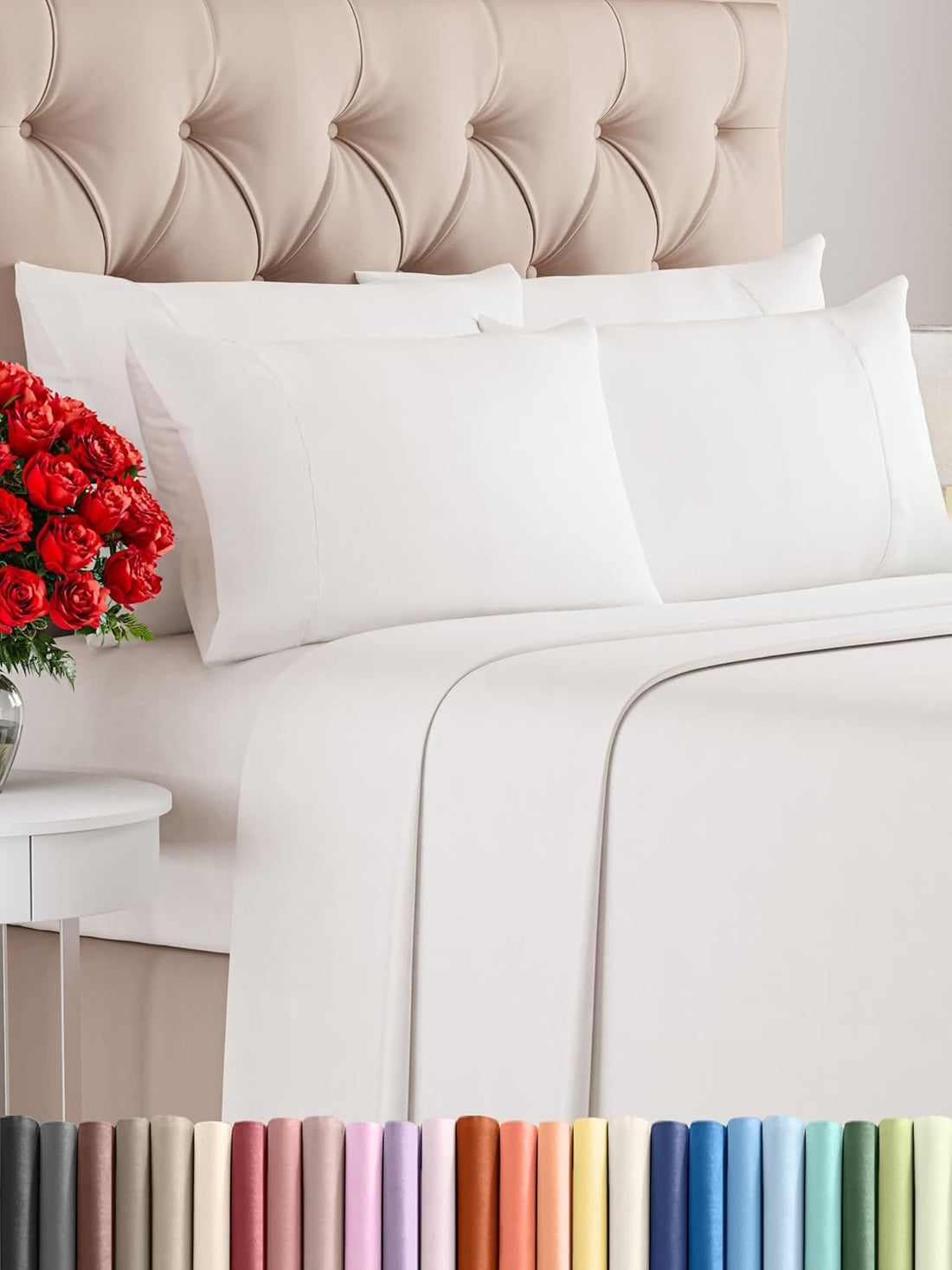 Queen 6PC Ultra Soft Sheet Set – White